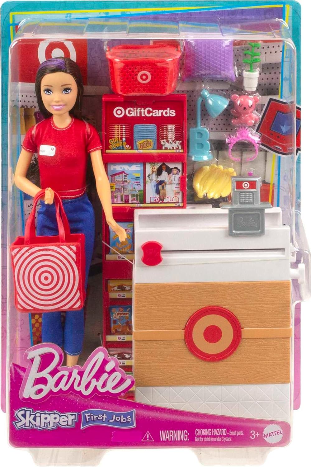 Barbie Juguetes, muñeca Skipper y Target First Jobs Set con soporte...