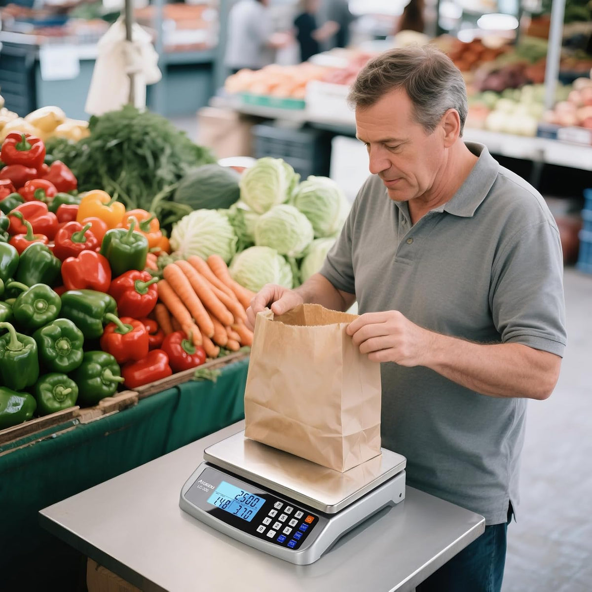 Báscula de alimentos de 110 libras, báscula de cocina comercial con