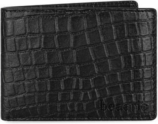 Cartera de cuero para hombre - con bloqueo RFID, delgada y elegante...