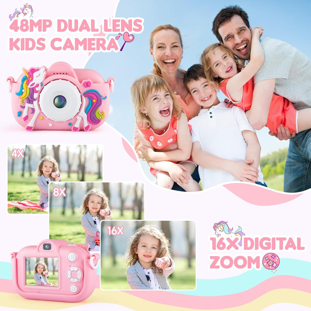 Cámara para niños para niñas de 3 a 5 años, regalos, cámara digital...