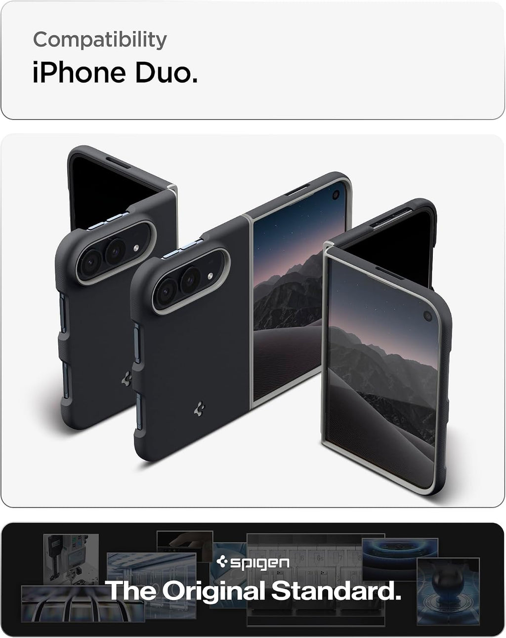 Spigen Nano Pop MagFit - Funda para iPhone Duo, sésamo negro