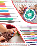 Aeelike Crochet Kit para Beginners Adults Kids, Complete Crochet Set, Winred