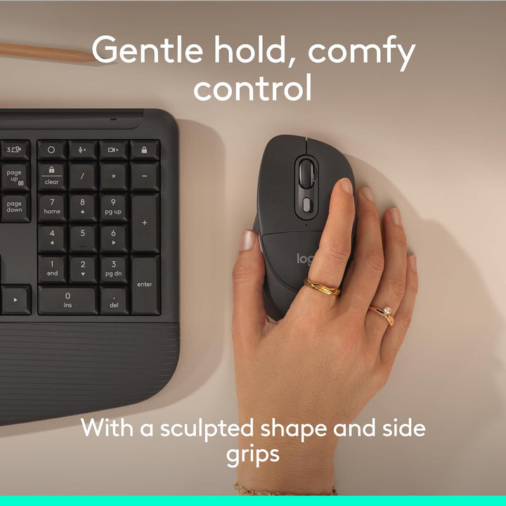 Logitech Signature Comfort Plus M850 L Ratón inalámbrico, mouse Blu...