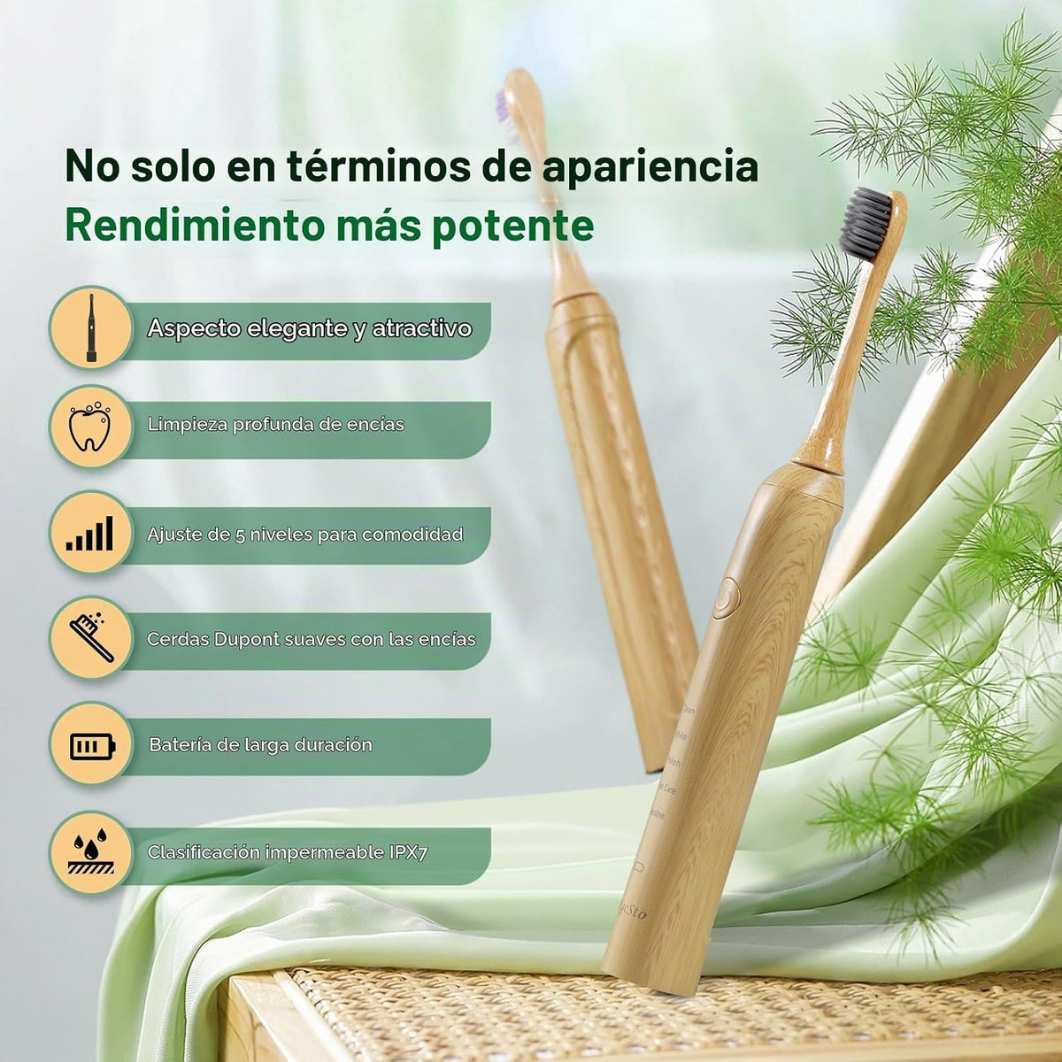 Cepillo de dientes eléctrico Sonic Bamboo para adultos