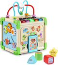 LeapFrog Cubo de Actividades Electrónico Táctil con Música y Luces de Madera, Tema de Animales, Edades 1 en Adelante