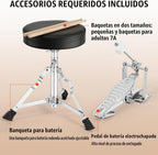 LeSage Juego de batería de 5 piezas para principiantes, kit completo de