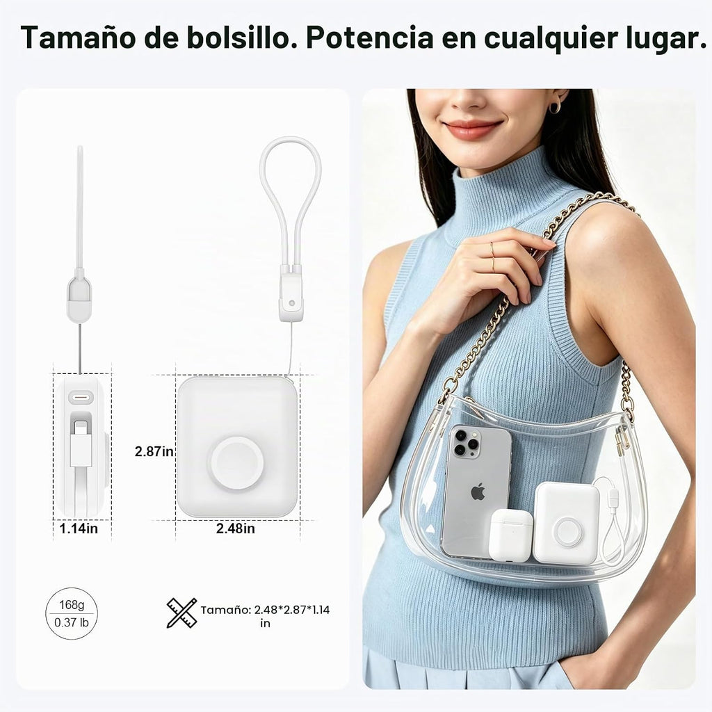 Luvknit Banco de energía magnético de 20000 mAh para Apple Watch