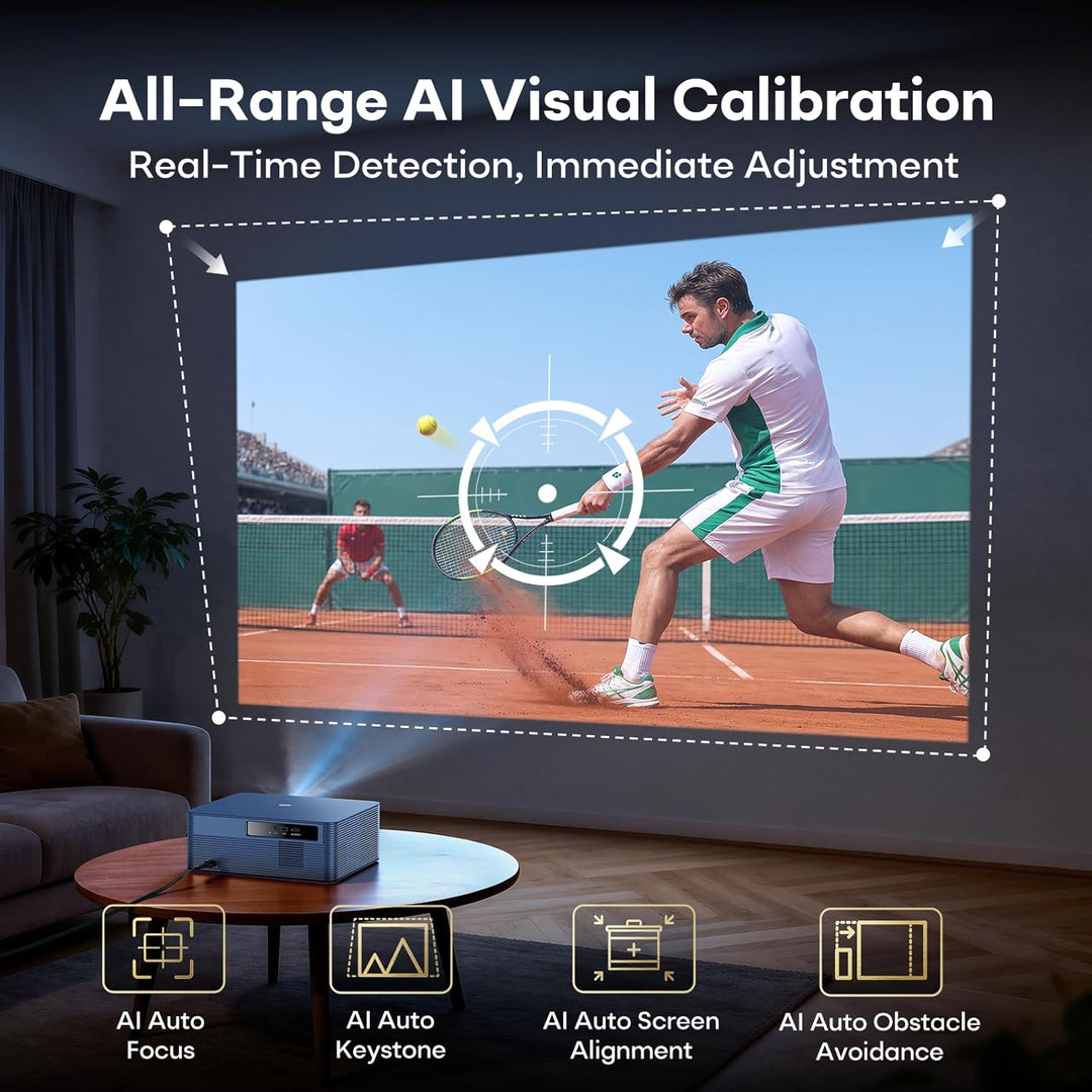 Boldever Proyector inteligente de Google TV 3000 ANSI - Proyector 4...