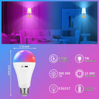 Lámpara Paquete de 4 bombillas LED recargables A21 con control remoto