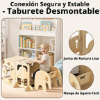 COSYLAND Taburete de cocina 4 en 1 para niños pequeños
