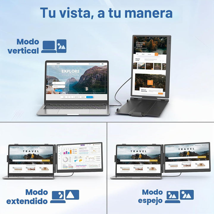 KEFEYA - Extensor de pantalla para laptop, 14" FHD 1080P IPS, e...