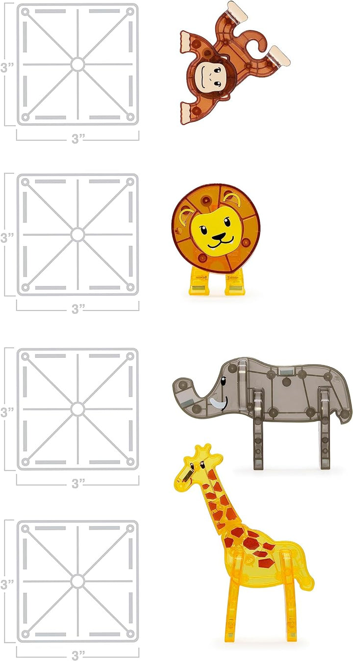 MAGNA-TILES Safari Animals - Juego de construcción