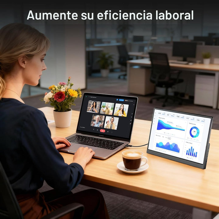 MSCMPOVA Monitor portátil de 15.6 pulgadas 1080P FHD USB-C HDMI Mon...