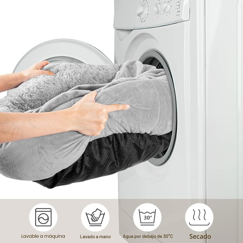 JOEJOY Cama pequeña para perros y gatos con manta con capucha, acogedora cama de lujo para cachorros y mascotas, redonda en forma de dona, calmante y antiansiedad, cama cueva para perros, parte