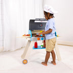 Melissa & Doug Deluxe Wooden Barbecue Grill & Smoker con Toy Food