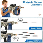 Juguete eléctrico automático con alcance, JakMean Toy Blaster con 30 clips de dardos y 100 dardos de espuma, juegos de disparos al aire libre, juguetes para niños y niñas adultos de 6 a 12 años, regalos para cumpleaños, Navidad, verde
