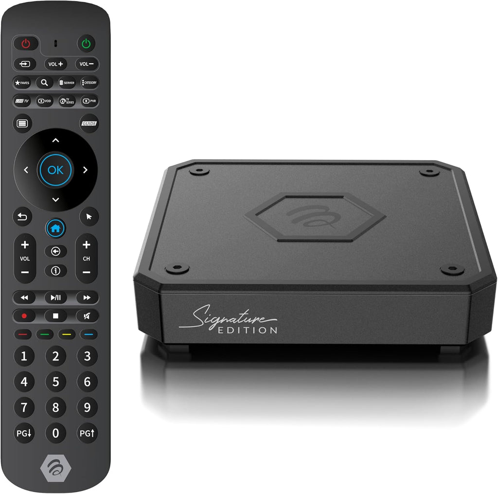 BuzzTV E5 SE, dispositivo multimedia 4K Signature Edition con 4 GB de RAM, 64 GB de almacenamiento, control remoto IR-200, WiFi de doble banda, Android 11