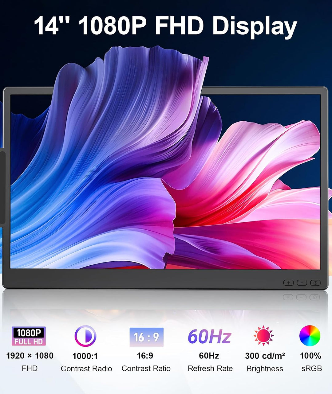 Extensor de pantalla para portátil de 1.87 libras, ultraportátil y...