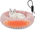 Camas calefactables para gatos de interior y perros pequeños, cama térmica de 20 pulgadas para mascotas con temporizador y temperatura ajustable, cama eléctrica extraíble e impermeable para