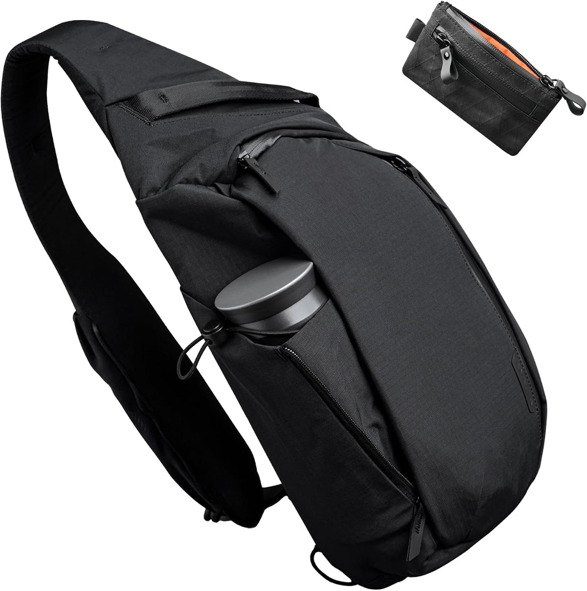 ALPAKA Metro - Bolsa cruzada y con cremallera – 7.5 L para hombre, mochila bandolera – Se adapta a tablet de 11 pulgadas con cremallera YKK – Bloqueo RFID pequeño dinero y cartera con cremallera para