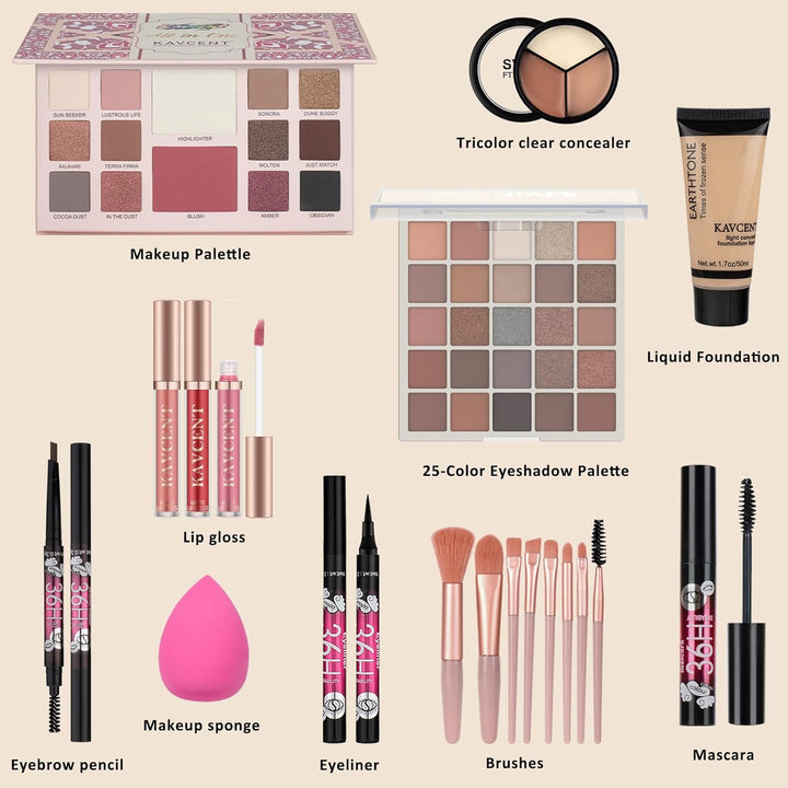 Kit de maquillaje para adolescentes, kit de maquillaje para mujeres...