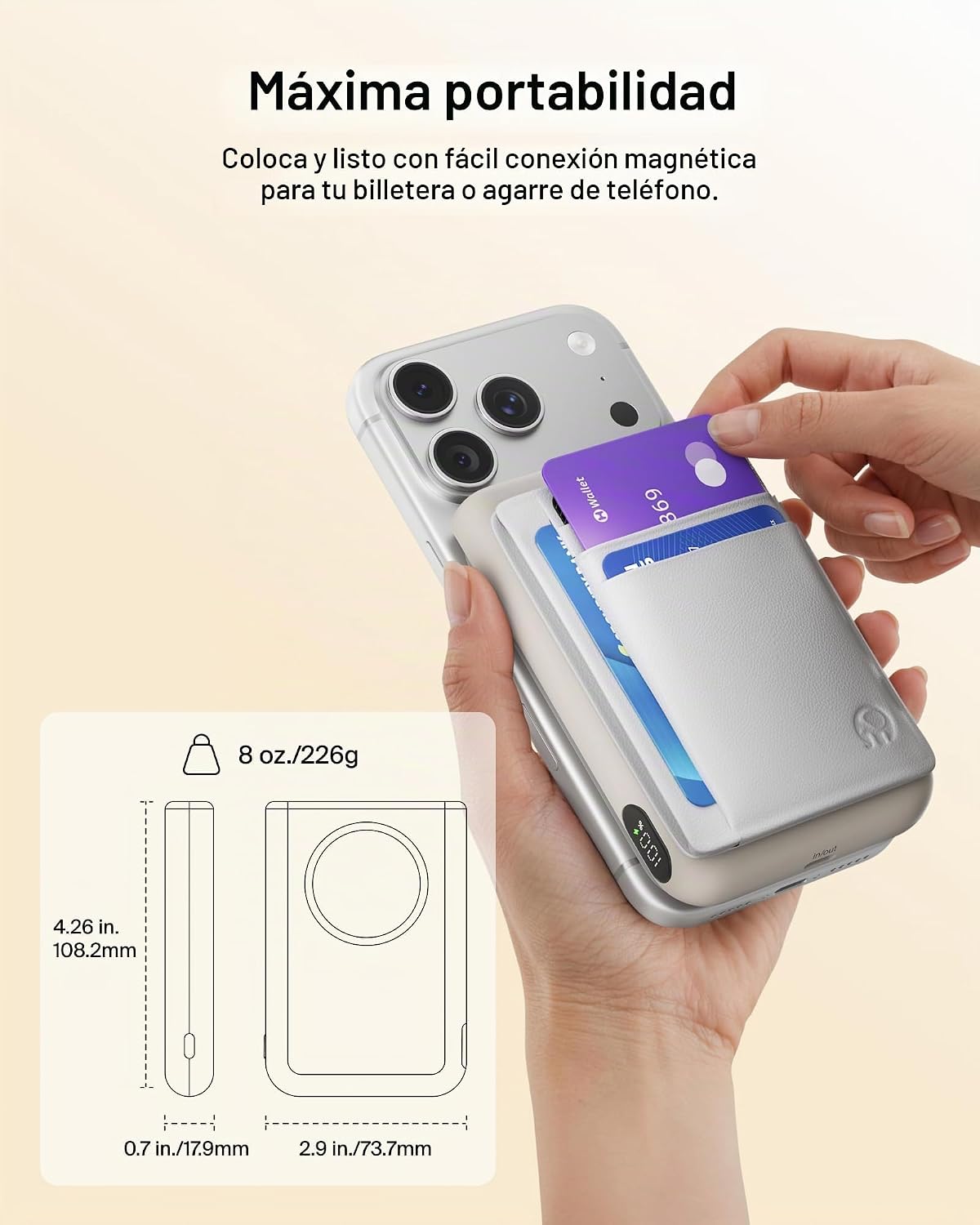 Belkin MagSafe Power Bank 10,000mAh, Qi2.2 Cargador portátil de 25...
