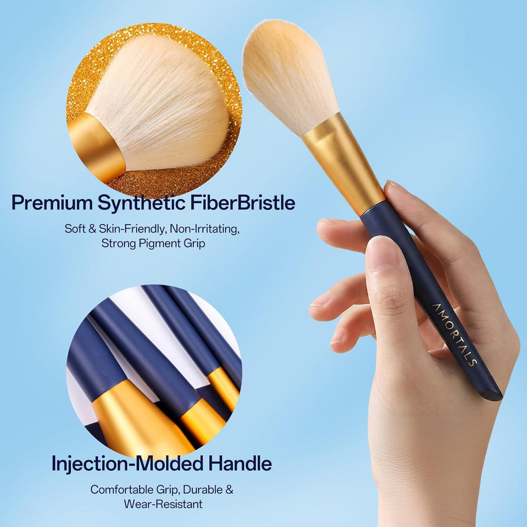 AMORTALS - Juego de brochas de maquillaje, 12 brochas de maquillaje...