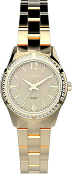 Timex Reloj Solar Premium Dress 1.102 in para mujer