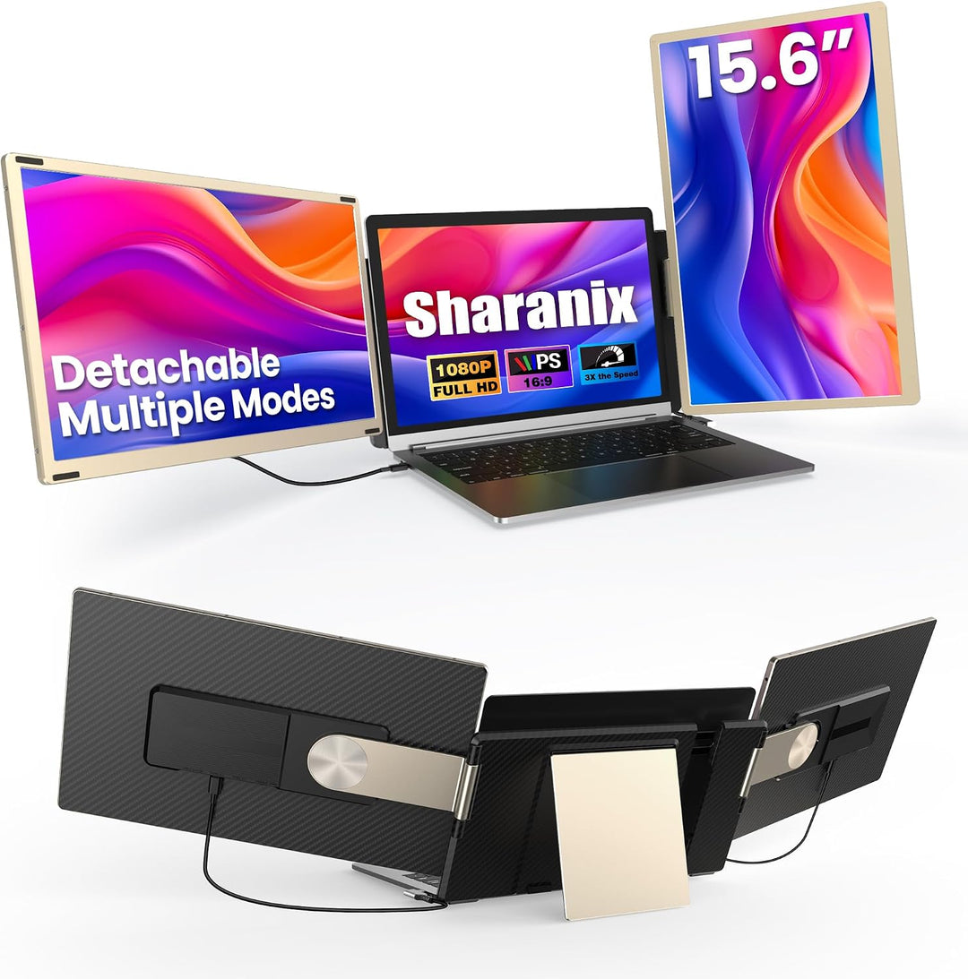 Sharanix Extensor de pantalla para computadora portátil de 15,6", m...