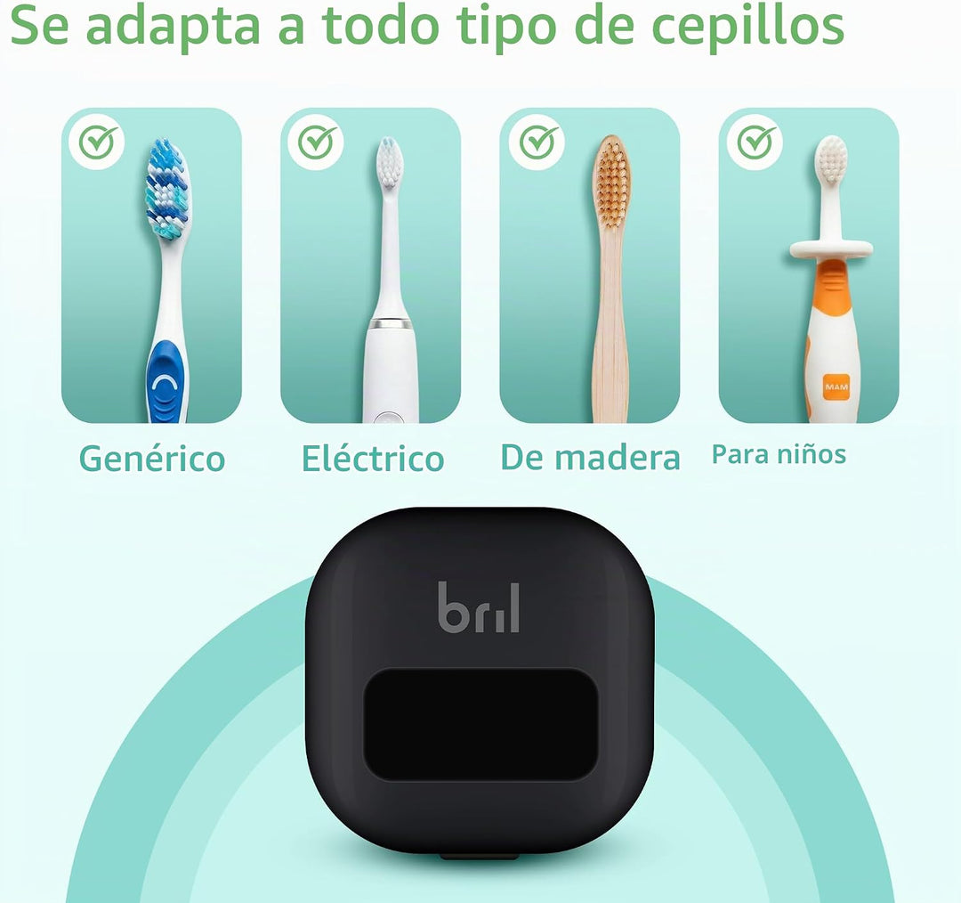 Bril UV-C Desinfectante y soporte para cepillo de dientes, limpiado...
