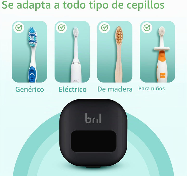Bril UV-C Desinfectante y soporte para cepillo de dientes, limpiado...