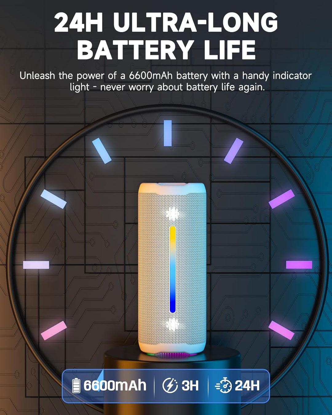 OHAYO - Bocina Bluetooth 5.3, inalámbrica portátil, impermeable IPX...