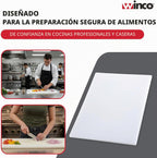 Winco Tabla de cortar, 18 x 24 x 1/2 pulgadas, color blanco, 18" x 24"