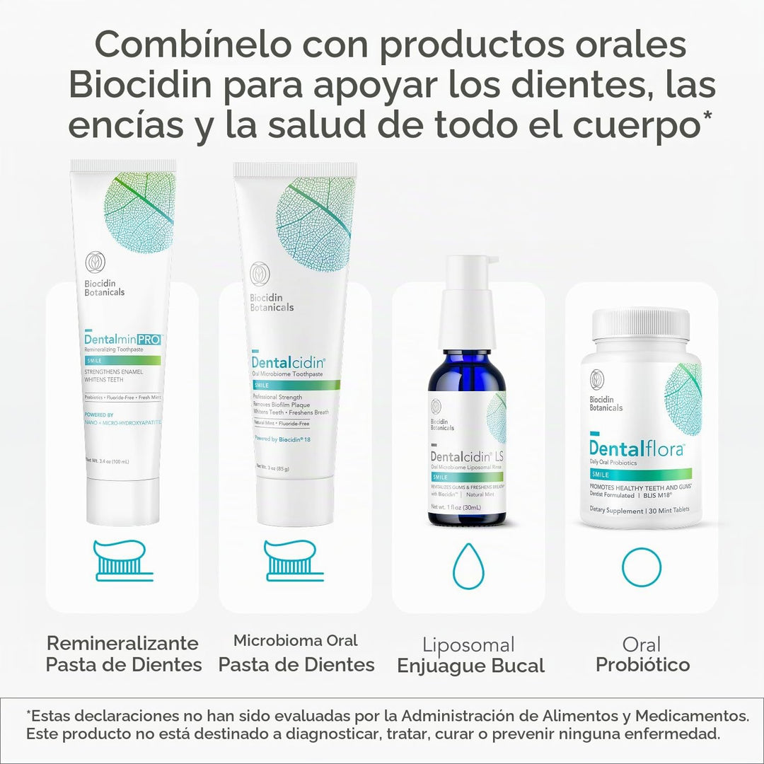 Biocidin Dentalcidin - Pasta de dientes blanqueadora sin flúor para...