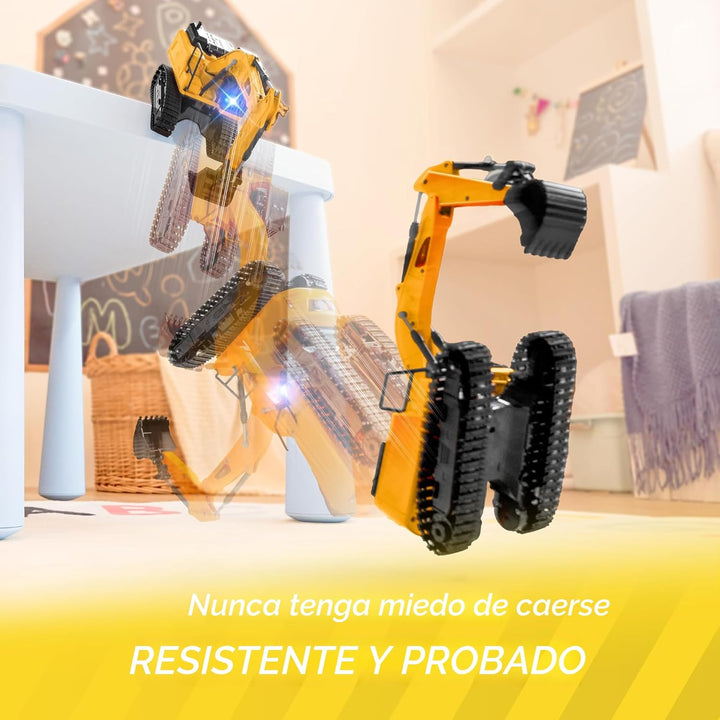 JOYIN Excavadora de Control Remoto Juguetes para Niños, Excavadora...