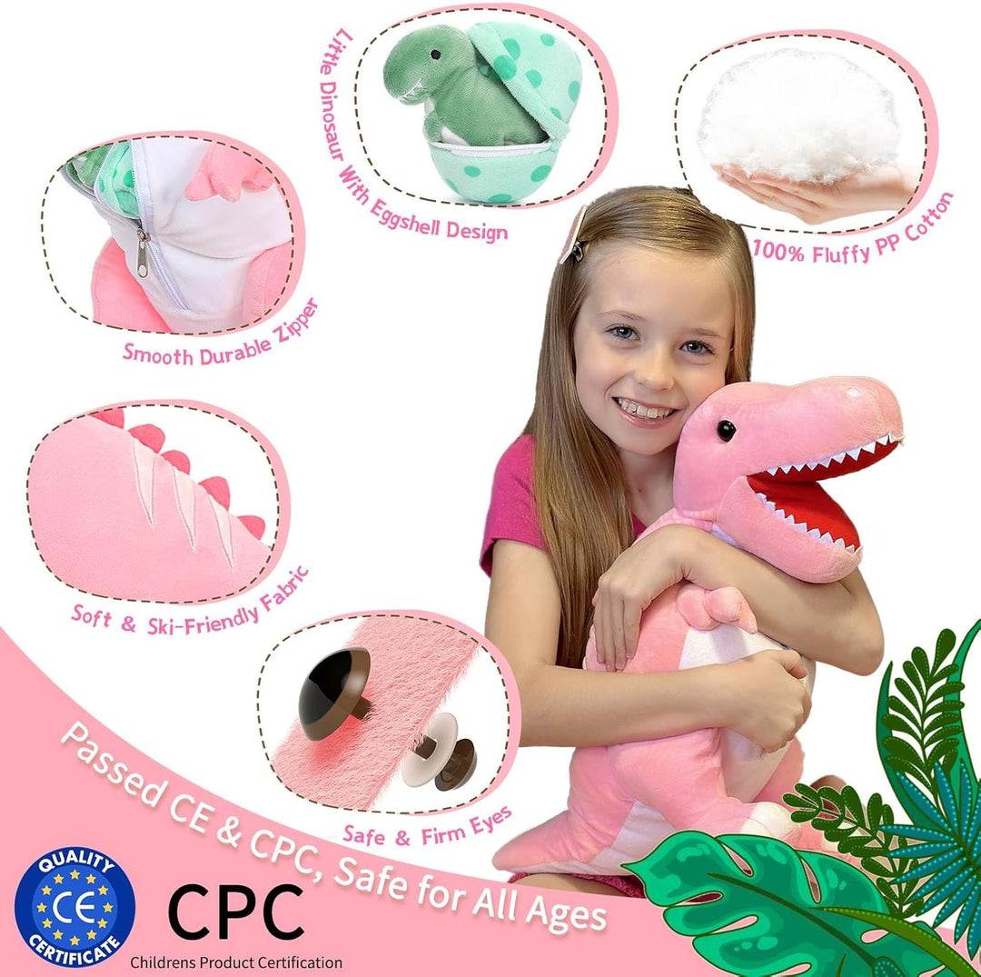 MorisMos - Animal de peluche de dinosaurio con bebés, mamá dino T-r...