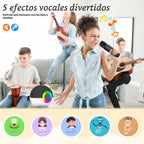 Mini máquina de karaoke con altavoz para niños y adultos, micrófono portátil con Bluetooth y juguetes de canciones con luz LED, el mejor regalo de Navidad, cumpleaños y festival para niñas y