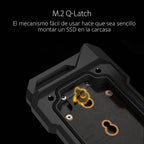 ASUS TUF Gaming A1 - Carcasa externa M.2 NVMe SATA PCIe SSD - USB-C, M.2 Q-Latch para una fácil instalación, resistencia a las caídas, resistencia al agua y al polvo IP68, soporte para PS5 y Xbox, color negro