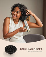 HITTIONA Secador de pelo de viaje de doble voltaje con difusor magn...