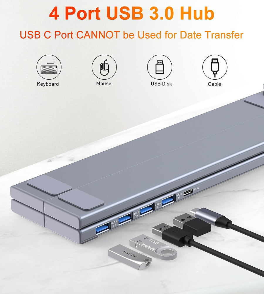 Base de acoplamiento USB C de 5 en 1 con soporte para portátil de a...