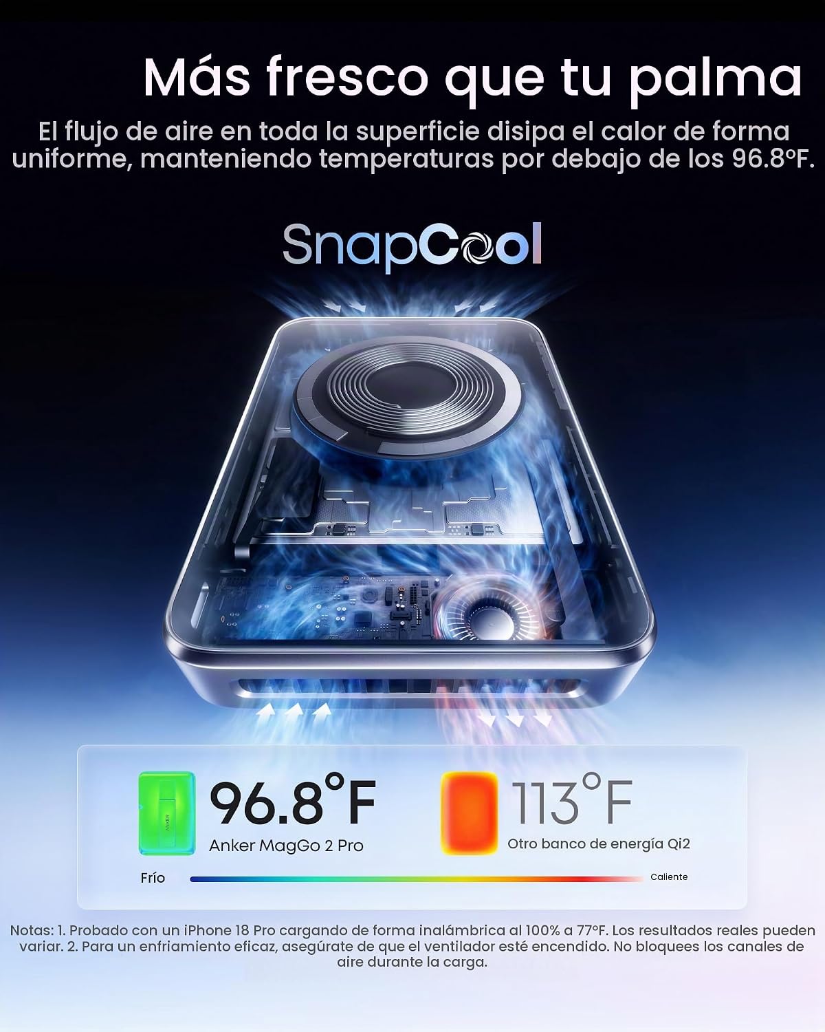 Anker MagGo 2 Pro Power Bank, Qi2.2 25W 10000mAh cargador portátil