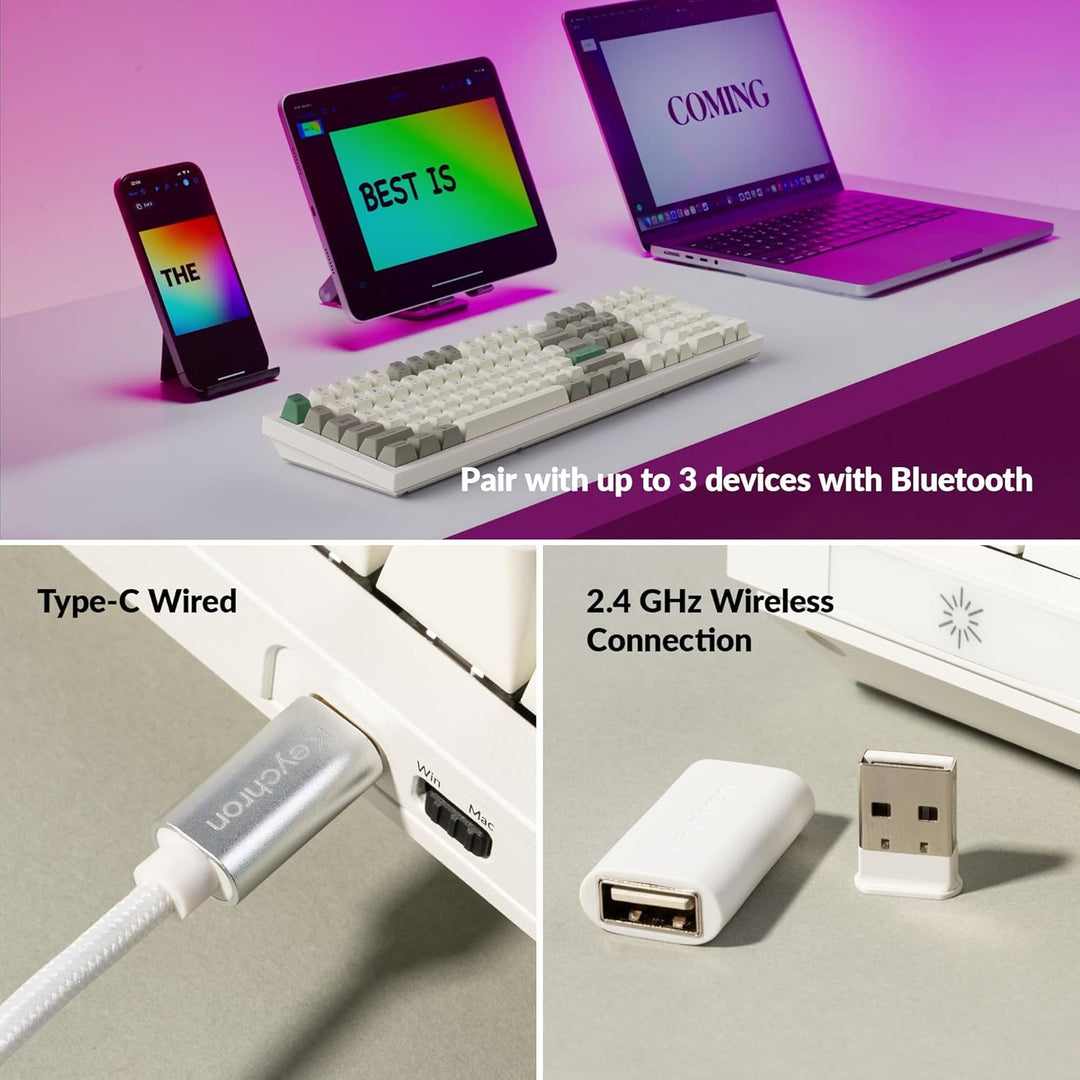 Keychron Q6 Max QMK\/VIA Bluetooth Inalámbrico \/2.4 GHz\/USB-C Tec...