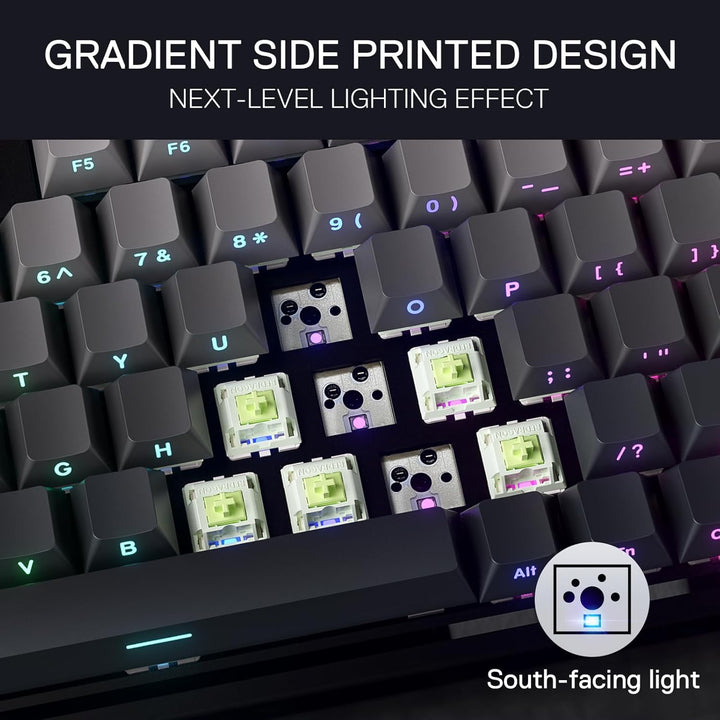 Redragon K673 GB 75% Teclado Gaming RGB Inalámbrico con Gasket, 3 M...