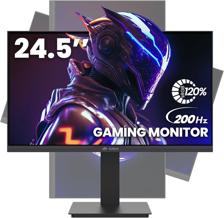 CRUA Monitor vertical FHD 200Hz de 24.5 pulgadas, altura\/pivote\/g...