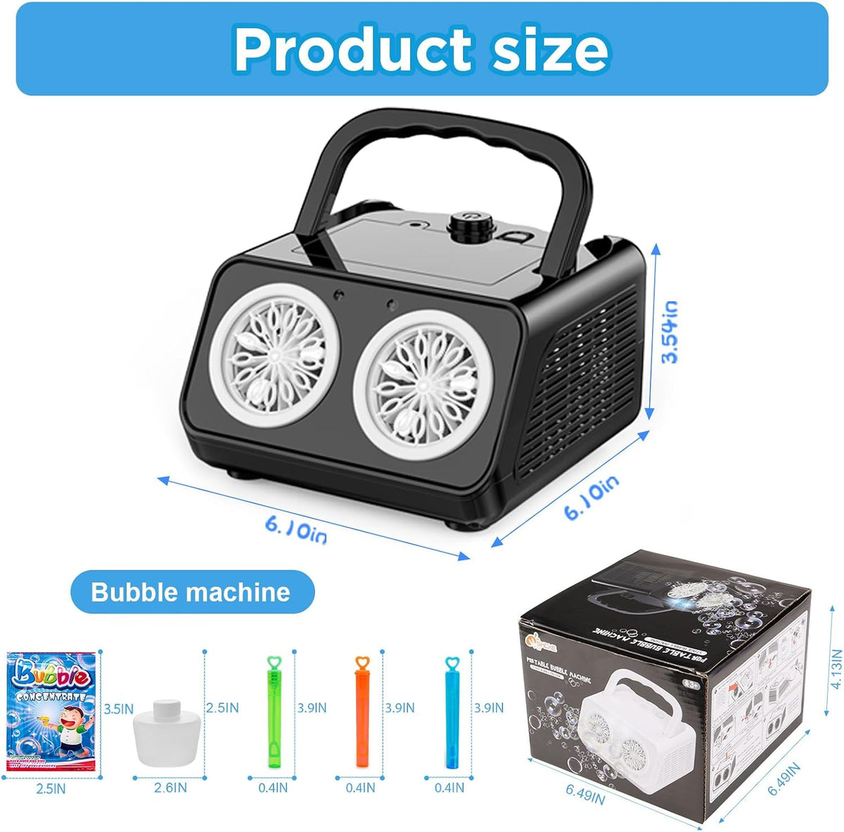 SHCKE Automatic Bubble Machine con 2 Fans,20000+ Bubbles/Min