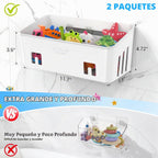 Bath Toy Storage 2 Packs, Large Bath Toy Holder - 3 Compartments, Quick-Dry