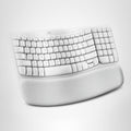 Logitech Wave Keys para Mac, Teclado Inalámbrico Ergonómico con Rep...