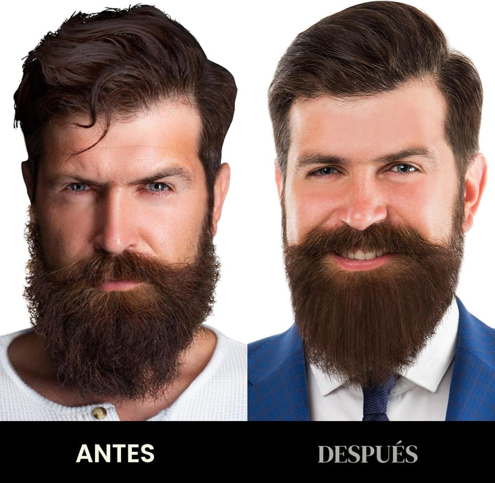 FEBOTE Cepillo iónico calentado para alisar el cabello para hombres...