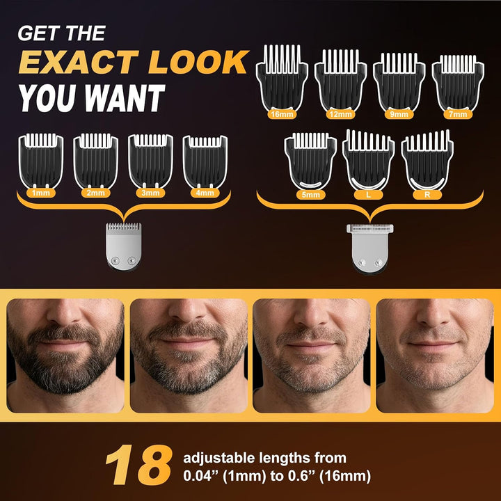 Recortadora de barba para hombres, maquinilla de afeitar eléctrica...