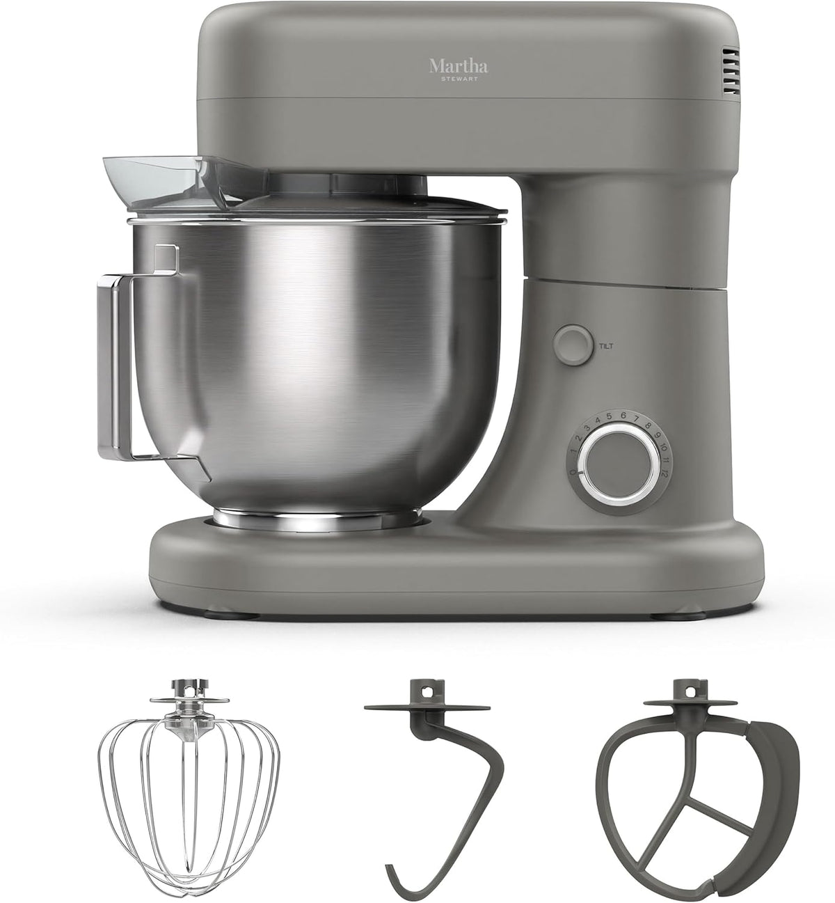 Martha Stewart Batidora de pie con cabezal inclinable de 5.3 cuartos